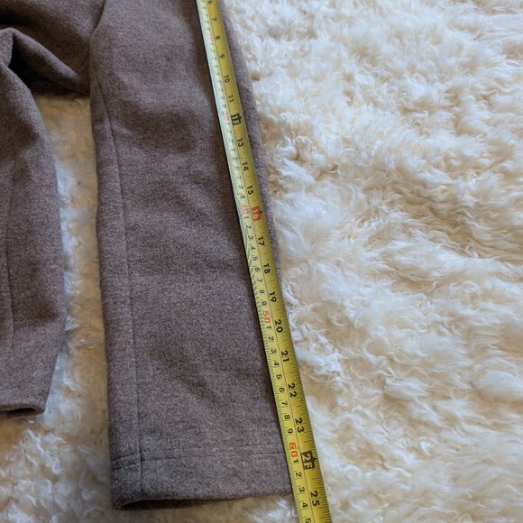 Vintage Calvin Klein Double Breasted Wool/Silk Pea Coat | Oat Women's Size 10 - Picture 11 of 15